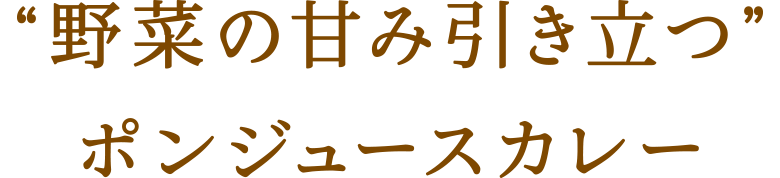 “野菜の甘み引き立つ”ポンジュースカレー