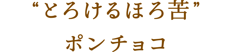 “とろけるほろ苦”ポンチョコ